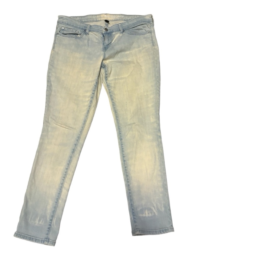 GAP, Skinny Roll Up Jean in Bleached Blue, size 10/30